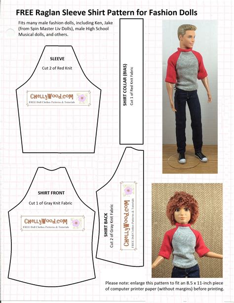 Pdf Free Printable Ken Doll Clothes Patterns